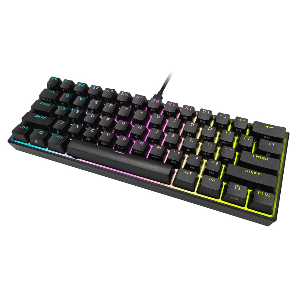 Teclado K65 Rgb Mini 60-por-ciento Cherry Mx Speed Silver Corsair