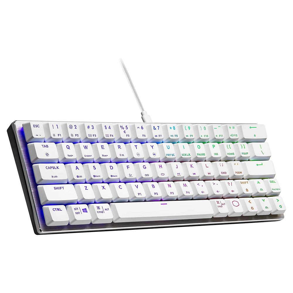 Teclado Sk620 Silver White Red Switch Us Cooler Master