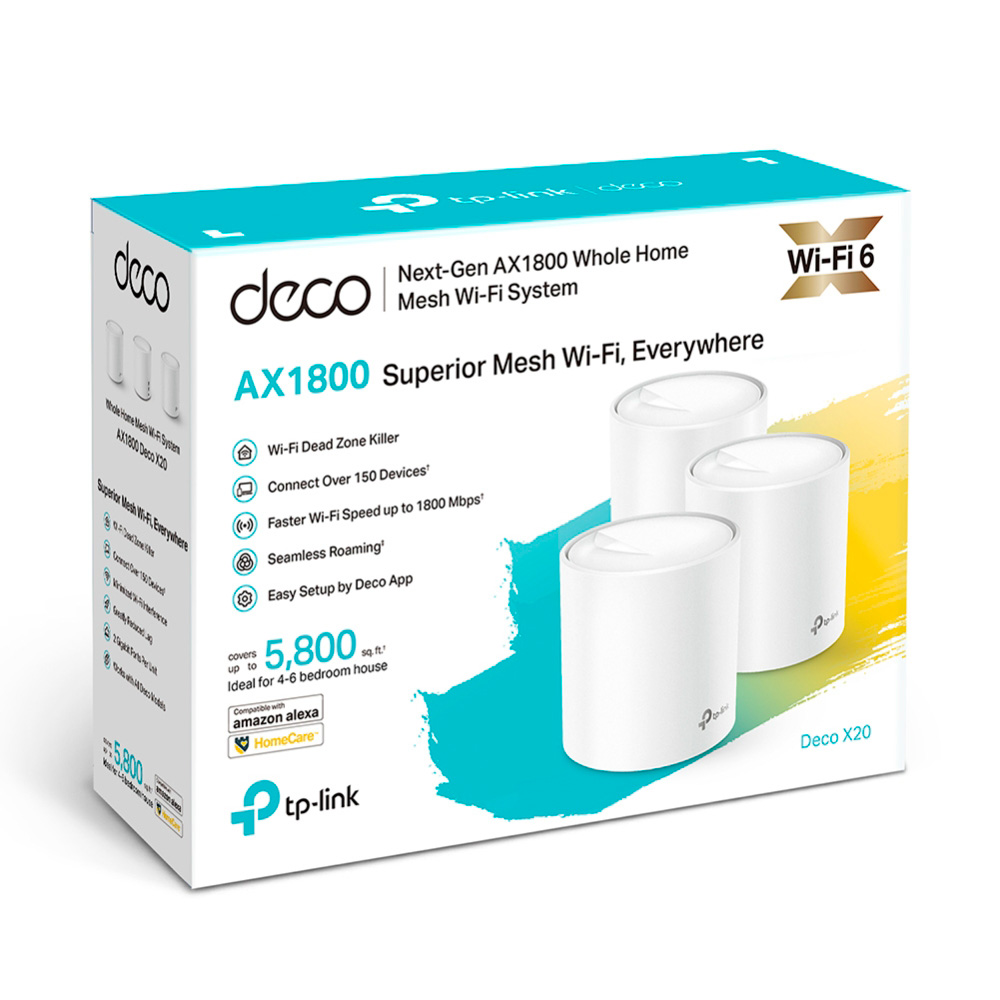 Router Deco X20 Wifi Mesh Ax1800 Pack X3 Tp-link
