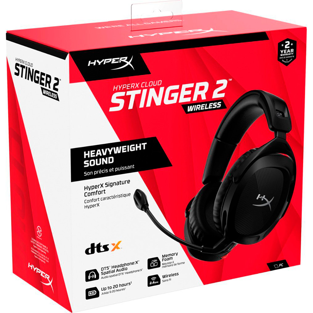 Auricular Cloud Stinger 2 Wireless Black Pc Hyperx
