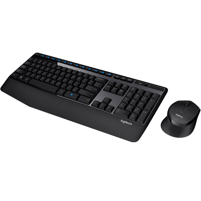 Kit Teclado + Mouse Mk345 Confort Wireless Black Logitech