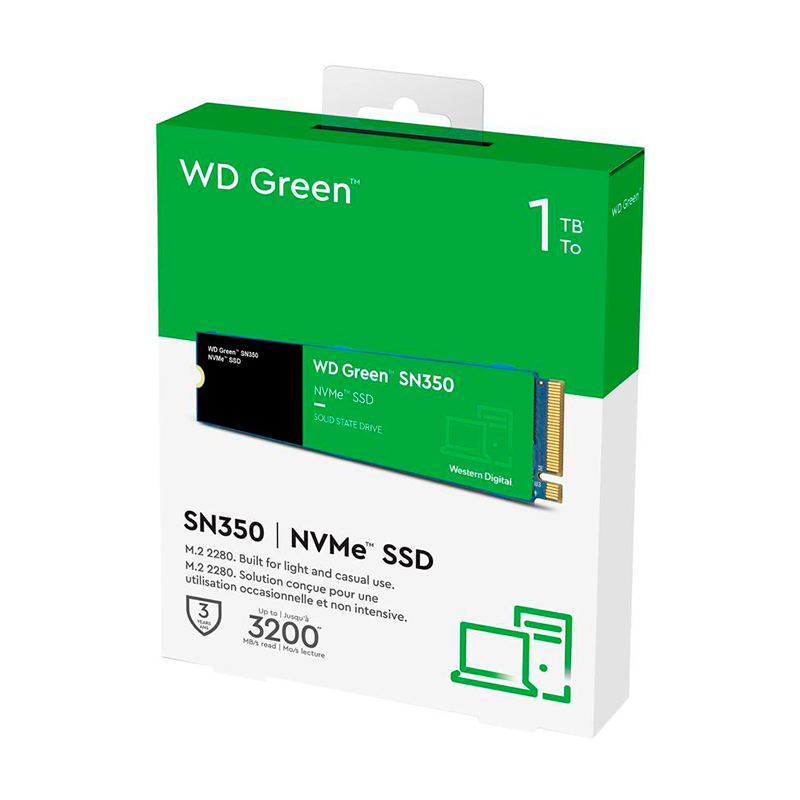 Disco Ssd 1tb Sn350 M.2 Nvme Green Wd