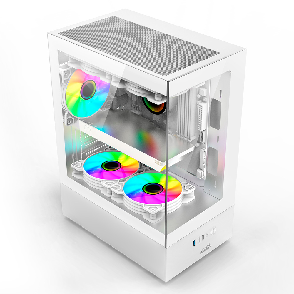 Gabinete H10 6100-sf Tg White Sentey