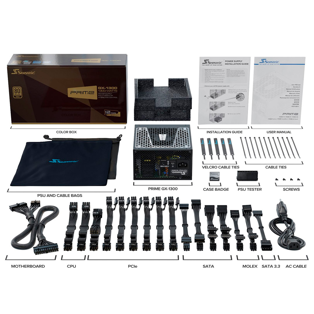 Fuente 1300w 80+ Gold Gx-1300 Prime Seasonic