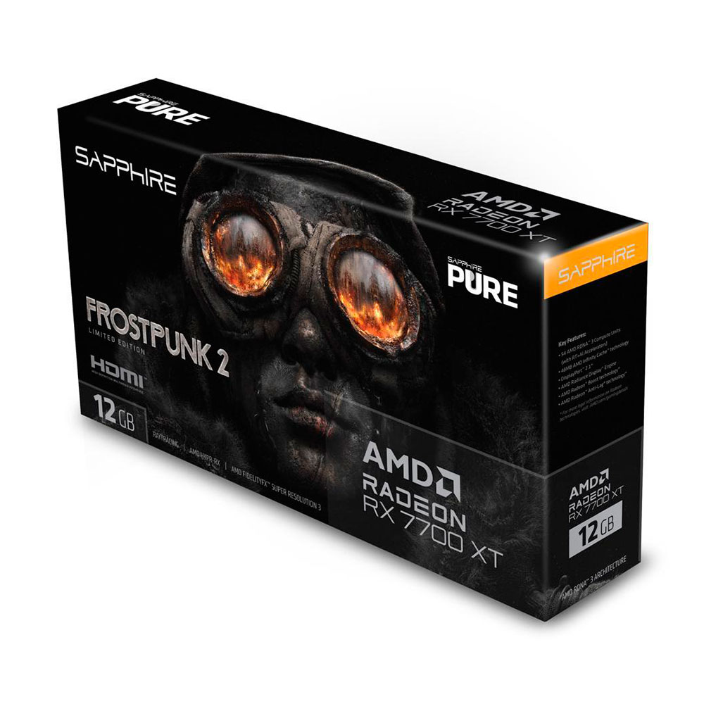 Placa De Video Radeon Rx 7700 Xt Frostpunk 2 Edition Sapphire