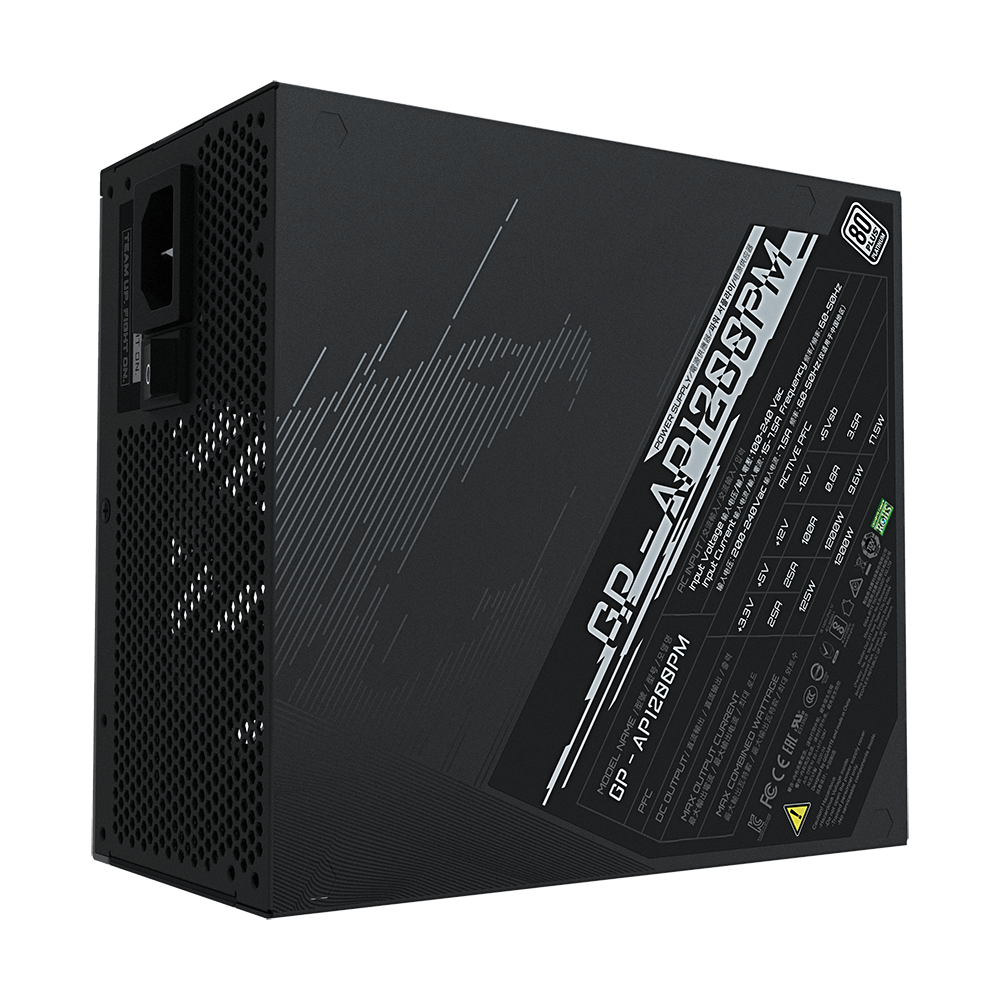 Fuente 1200w 80+ Platinum Modular Led Display Aorus Gigabyte