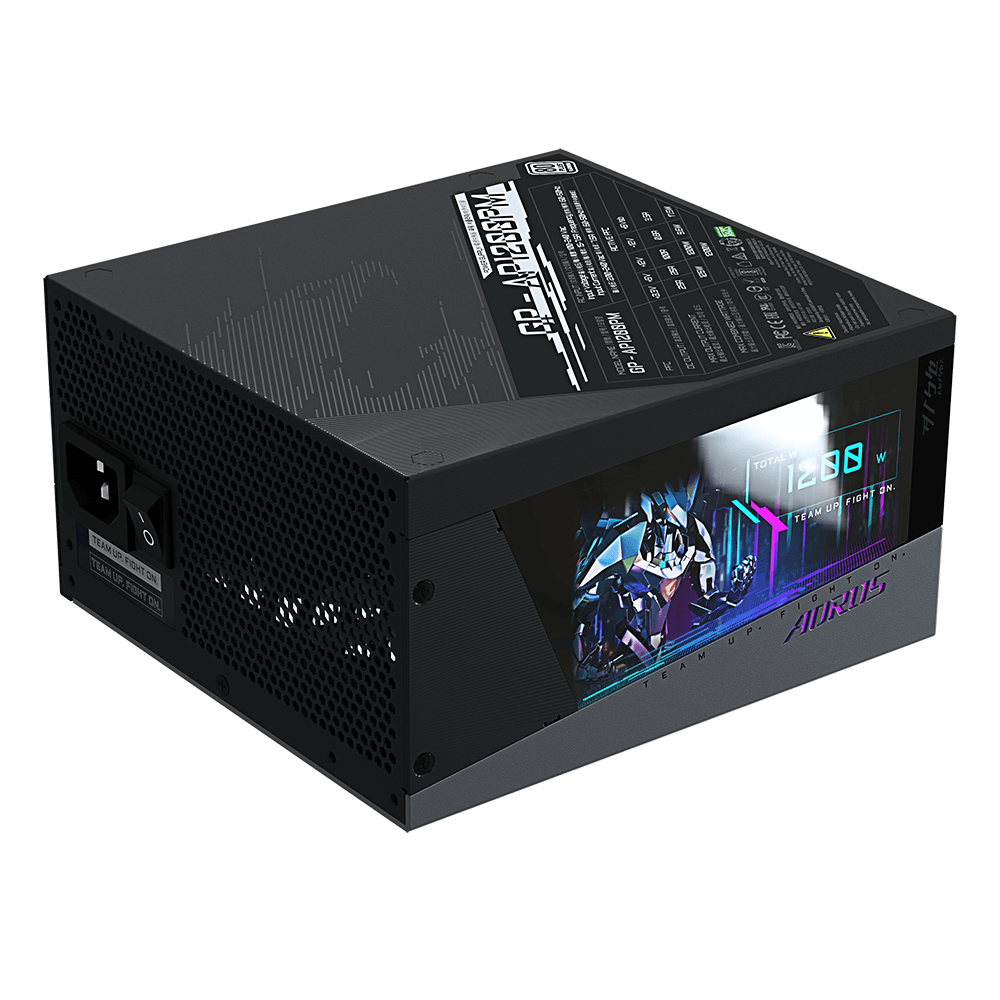 Fuente 1200w 80+ Platinum Modular Led Display Aorus Gigabyte