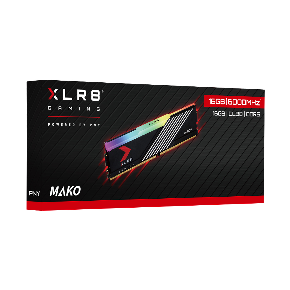 Memoria 16gb 6000mhz Ddr5 Mako Xlr8 Epic-x Rgb Pny