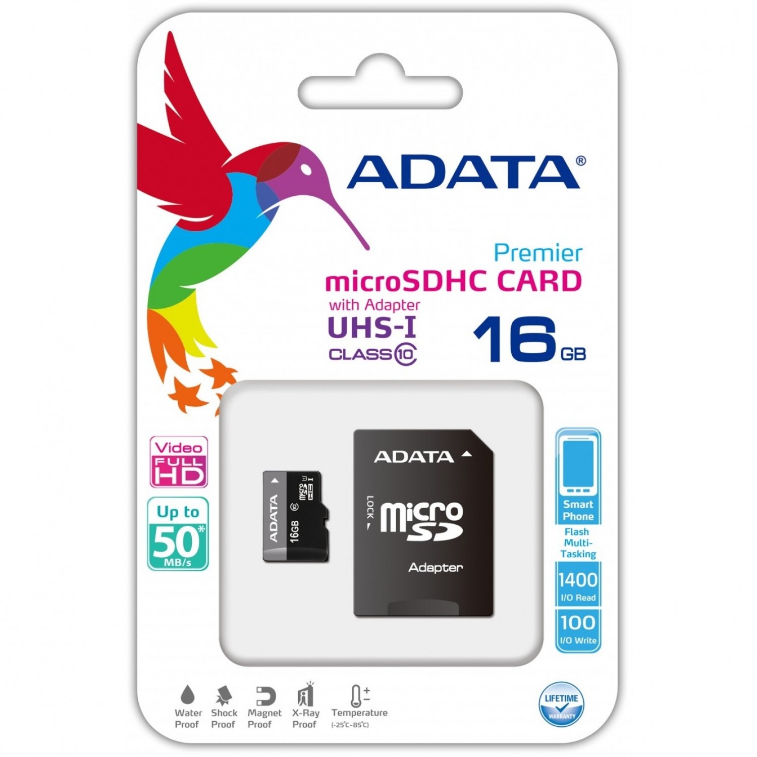 Memoria Micro Sd 16gb Premier Clase 10 Adata
