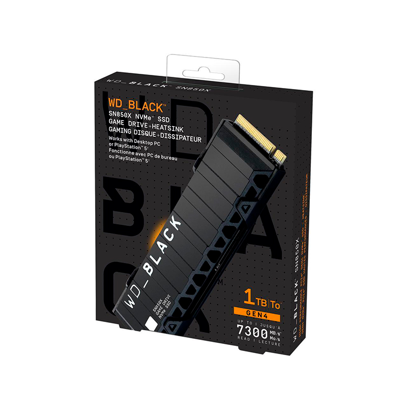 Disco Ssd 1tb Sn850x Heatsink M.2 Nvme Gen4 Black Wd