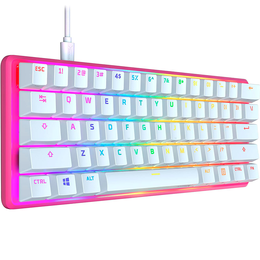 Teclado Alloy Origins 60 Pink Switch Red Us Hyperx
