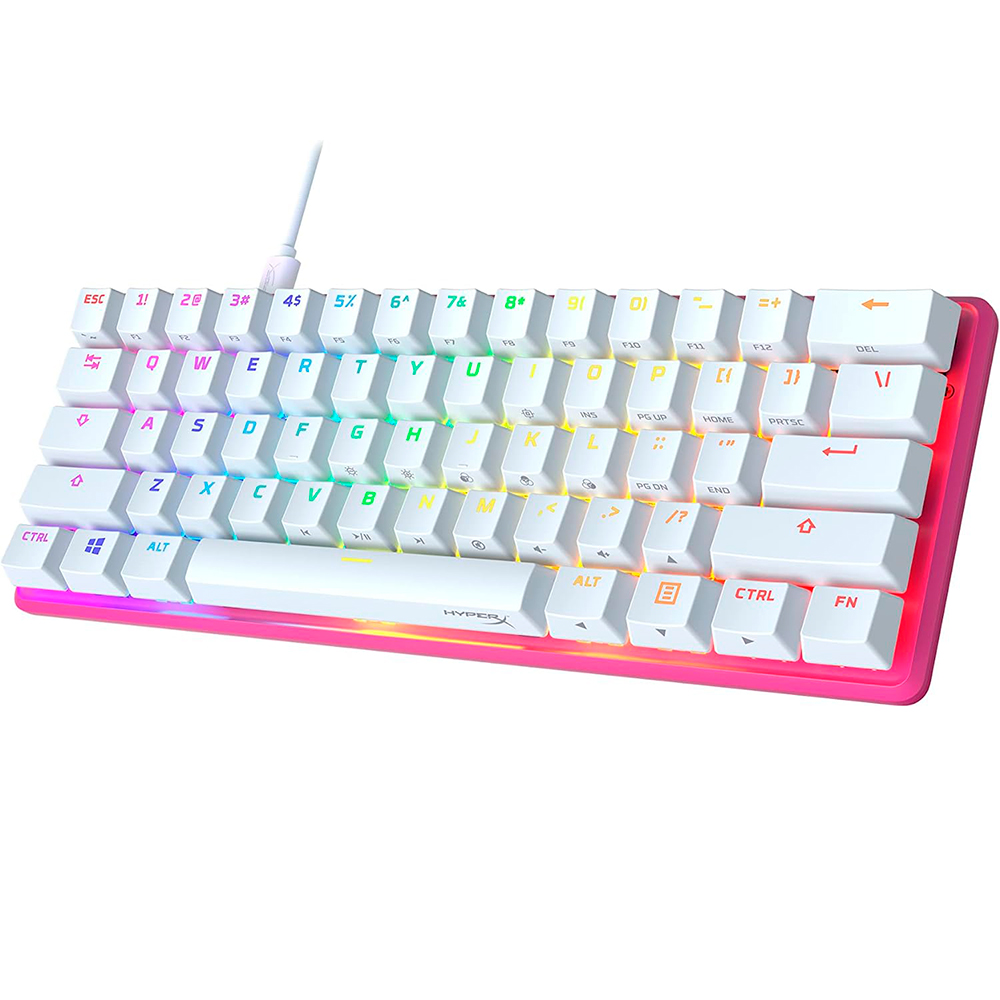 Teclado Alloy Origins 60 Pink Switch Red Us Hyperx