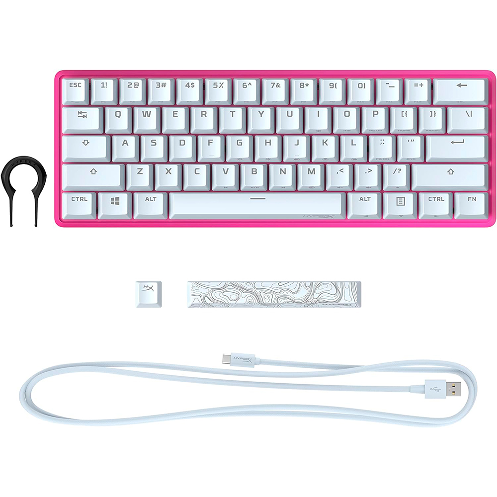Teclado Alloy Origins 60 Pink Switch Red Us Hyperx