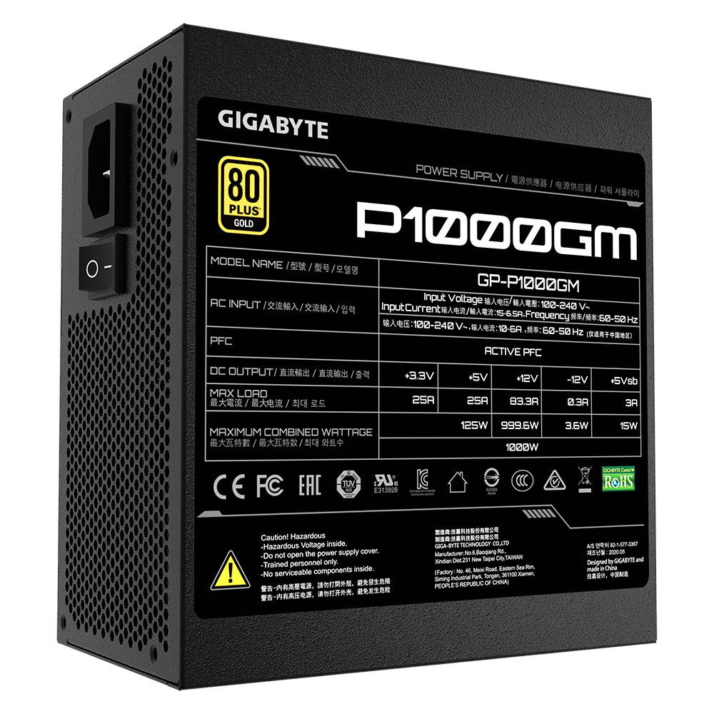  Fuente 1000w 80+ Gold Modular Gigabyte