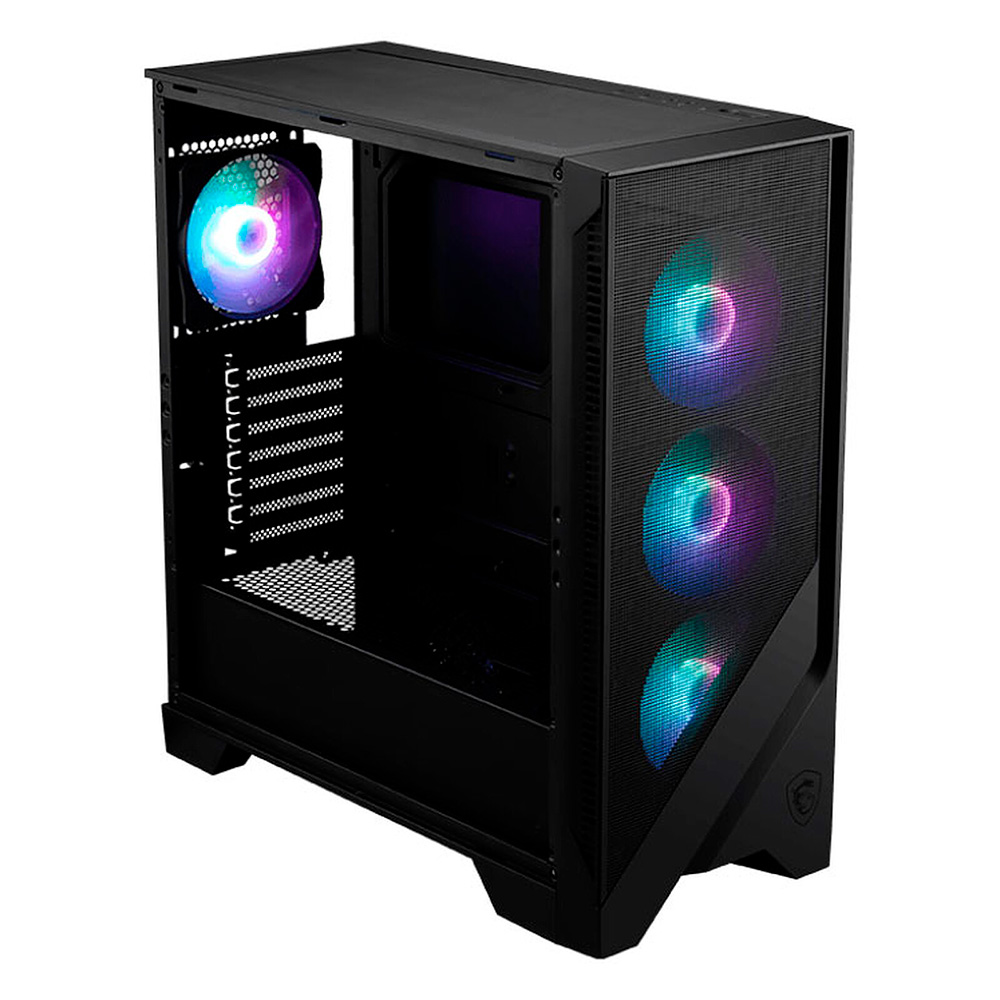 Gabinete Mag Forge 320r Airflow Tg Black Argb 4 Fans Msi