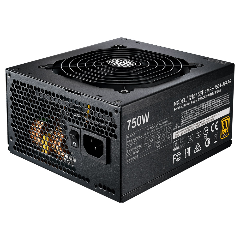 Fuente 750w 80+ Gold Mwe V2 Full Modular Cooler Master