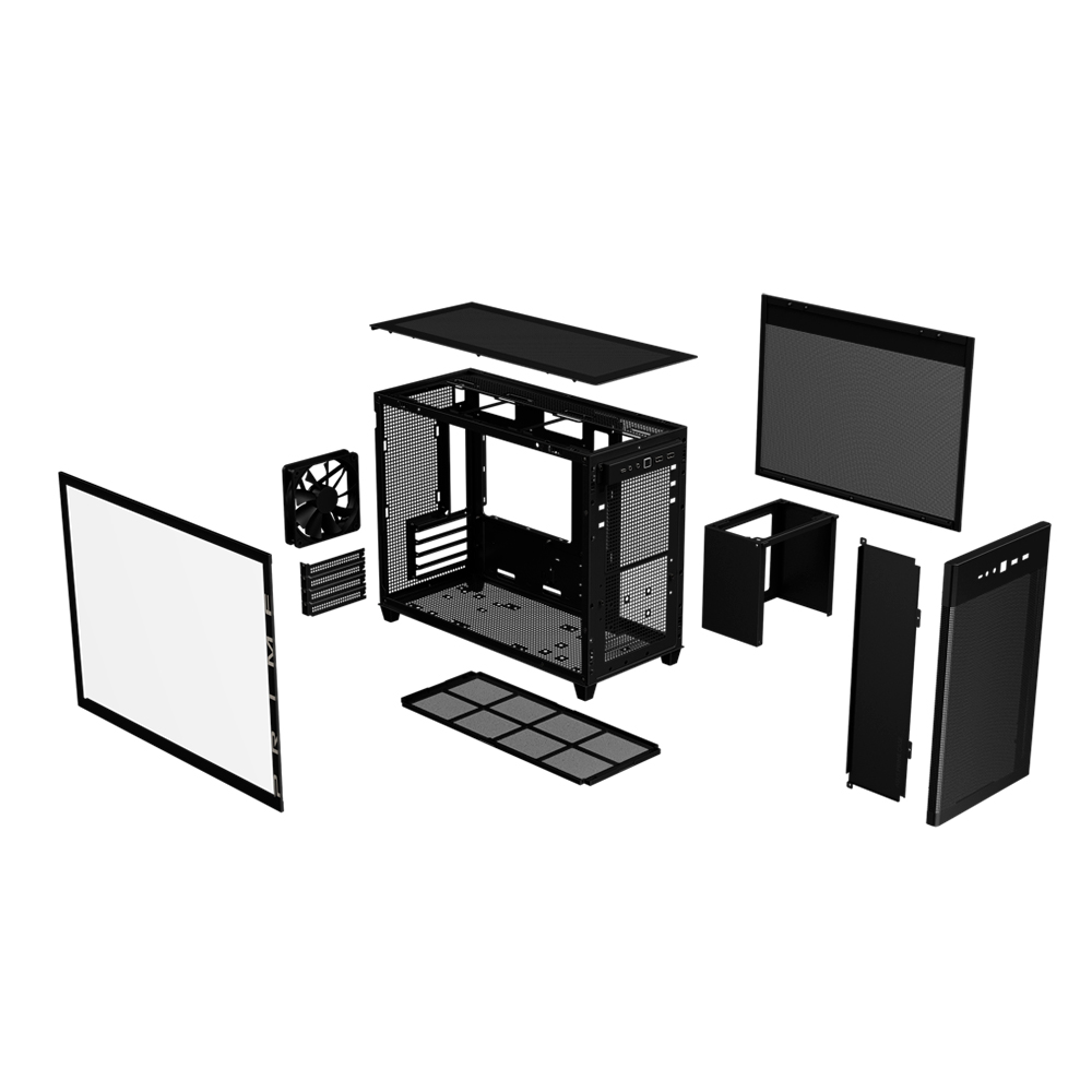 Gabinete Prime Ap201 Tempered Glass Mesh Black Asus