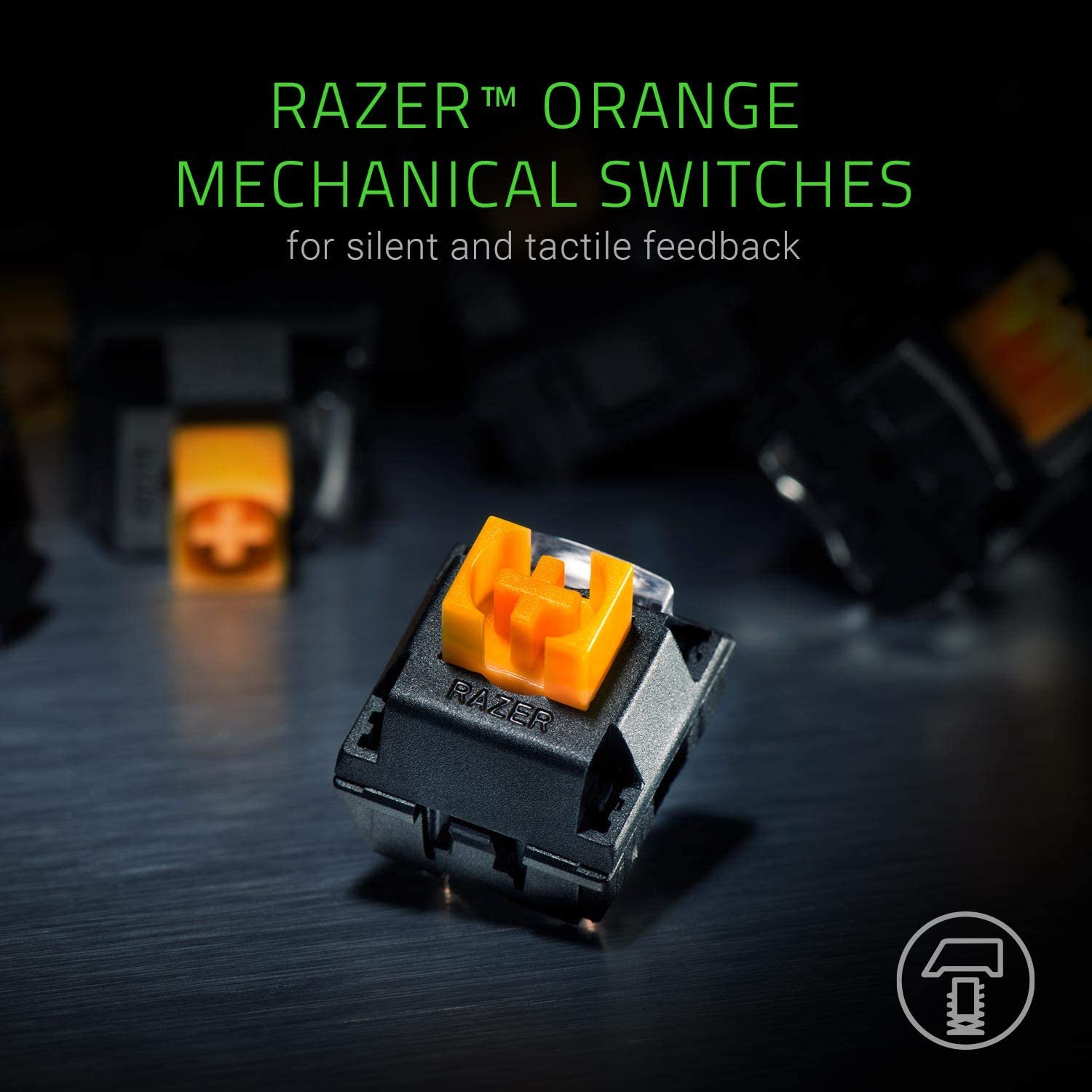 Teclado Blackwidow Lite Silent Orange Switch Razer