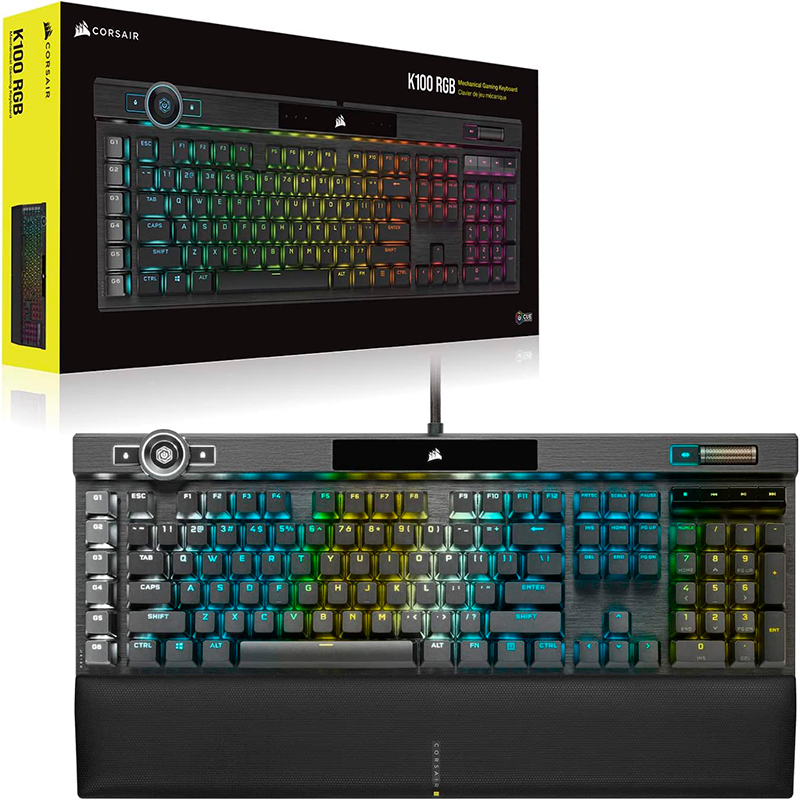 Teclado K100 Rgb Cheery Mx Speed Black Us Corsair