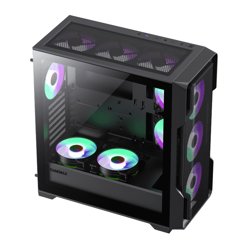Gabinete Siege Bk Tower Argb Tg Mesh Gamemax