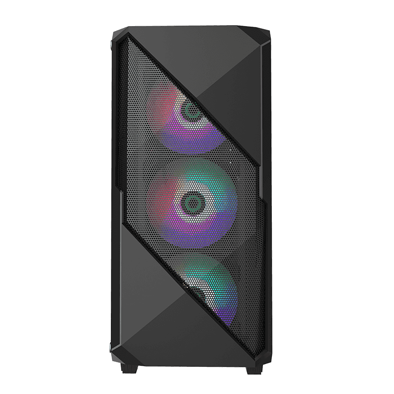 Gabinete Revolt Tg 3fans Argb Mesh Black Gamemax
