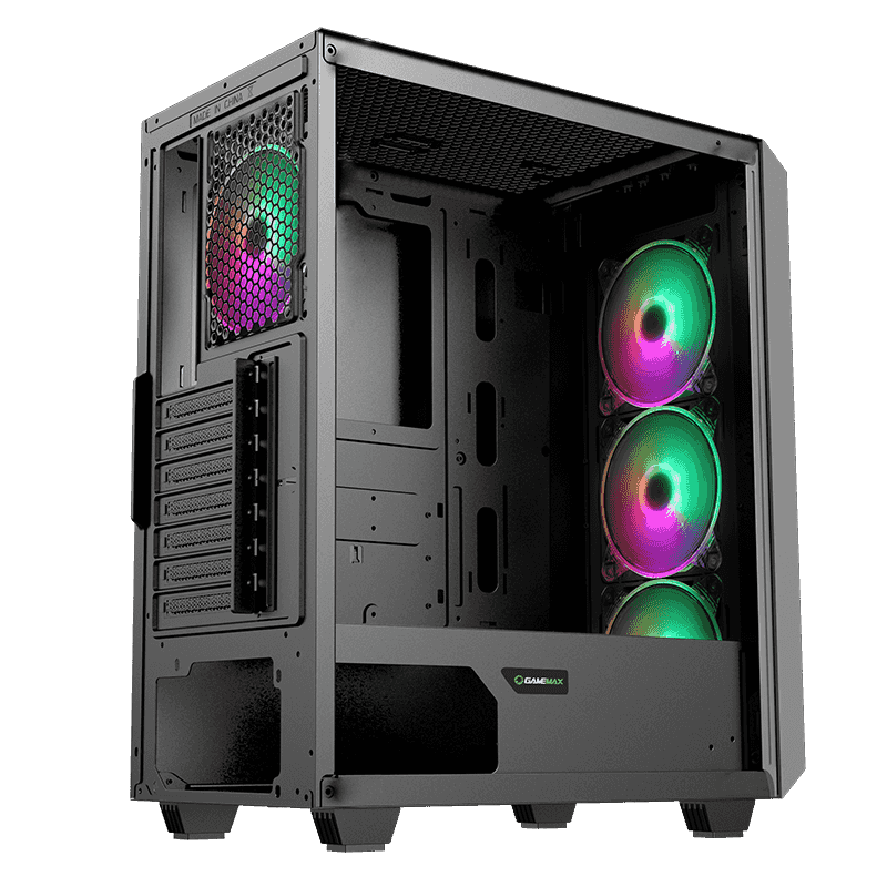 Gabinete Revolt Tg 3fans Argb Mesh Black Gamemax