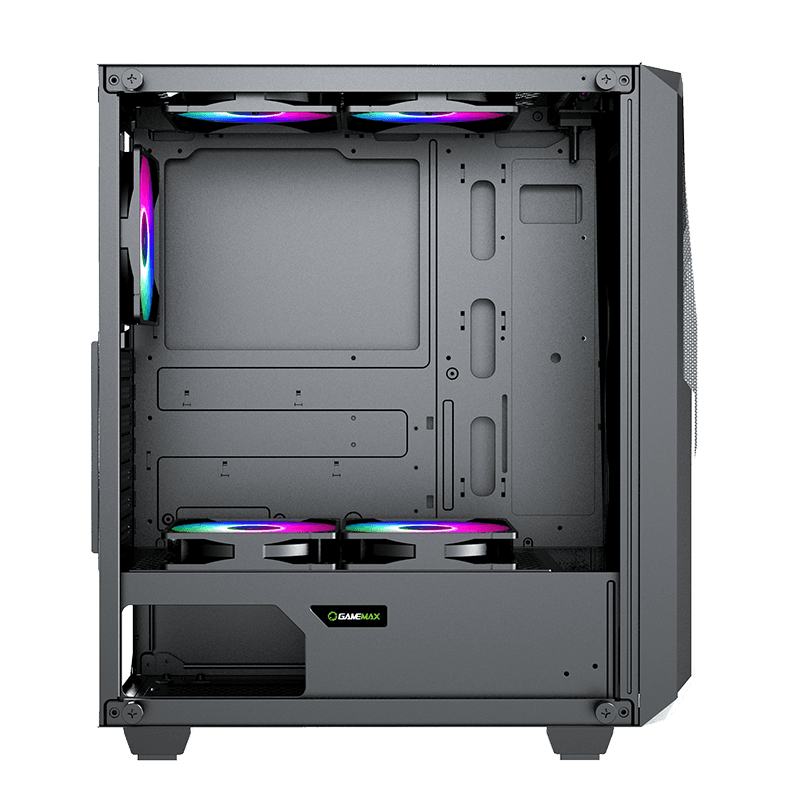 Gabinete Revolt Tg 3fans Argb Mesh Black Gamemax