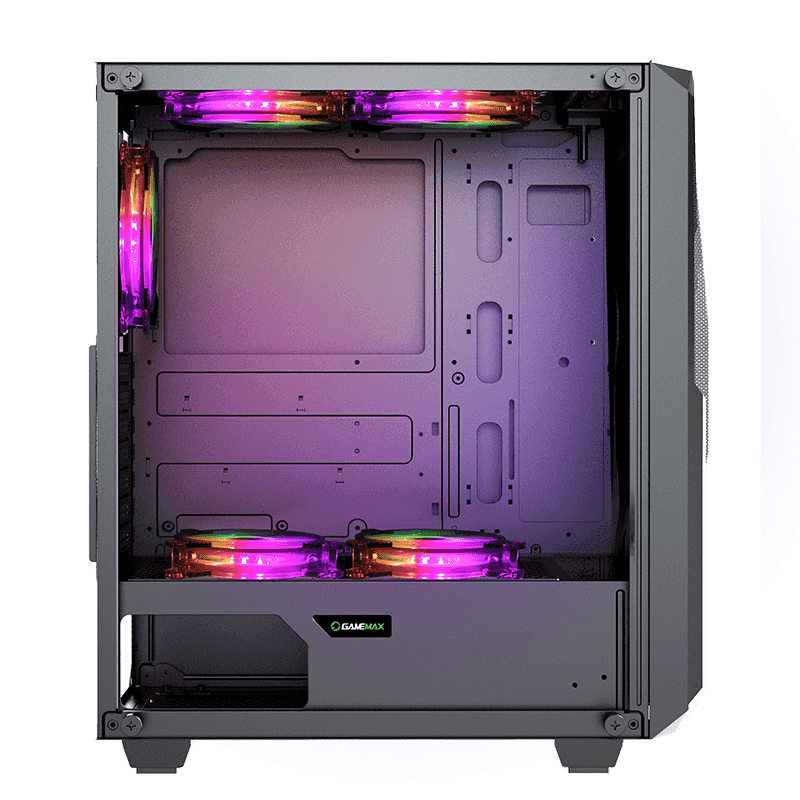 Gabinete Revolt Tg 3fans Argb Mesh Black Gamemax
