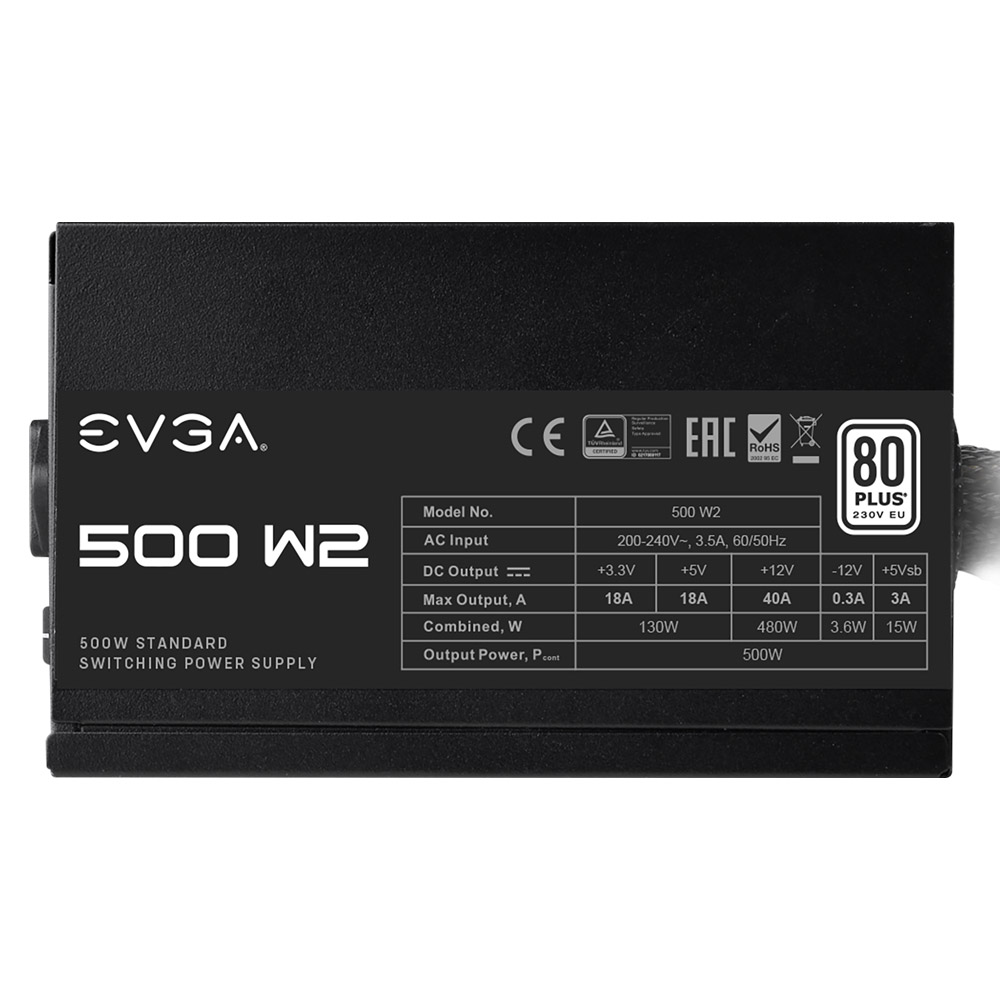 Fuente 500w 80+ White W2 Evga