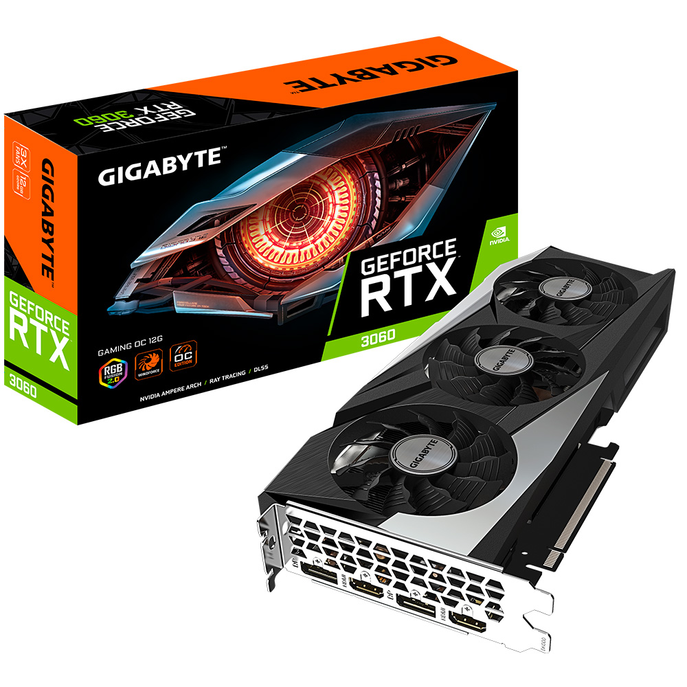 Placa De Video Gigabyte Nvidia Geforce Rtx 3060 Gaming Oc 12gb