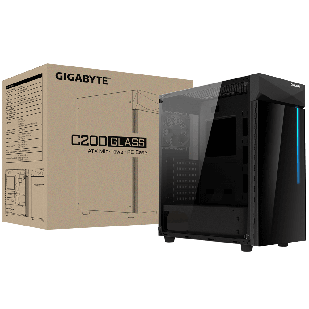Gabinete C200 Glass Tg Gigabyte