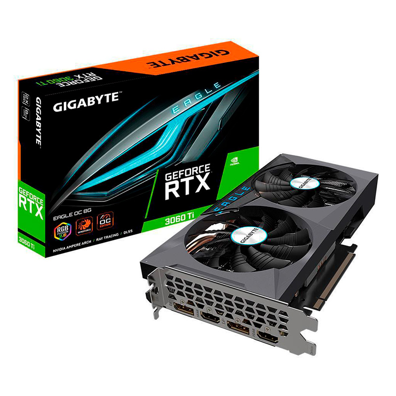 Placa De Video Gigabyte Nvidia Geforce Rtx 3060 Ti Eagle Oc 8gb