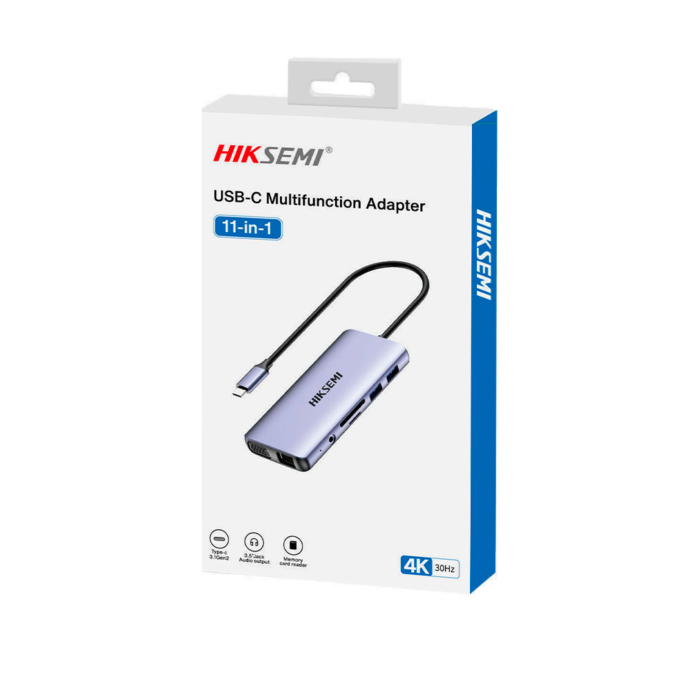 Hub Adaptador 11en1 Usb Type C Rj45 Hdmi Sd Usb 3.0 Usb 2.0 Hiksemi