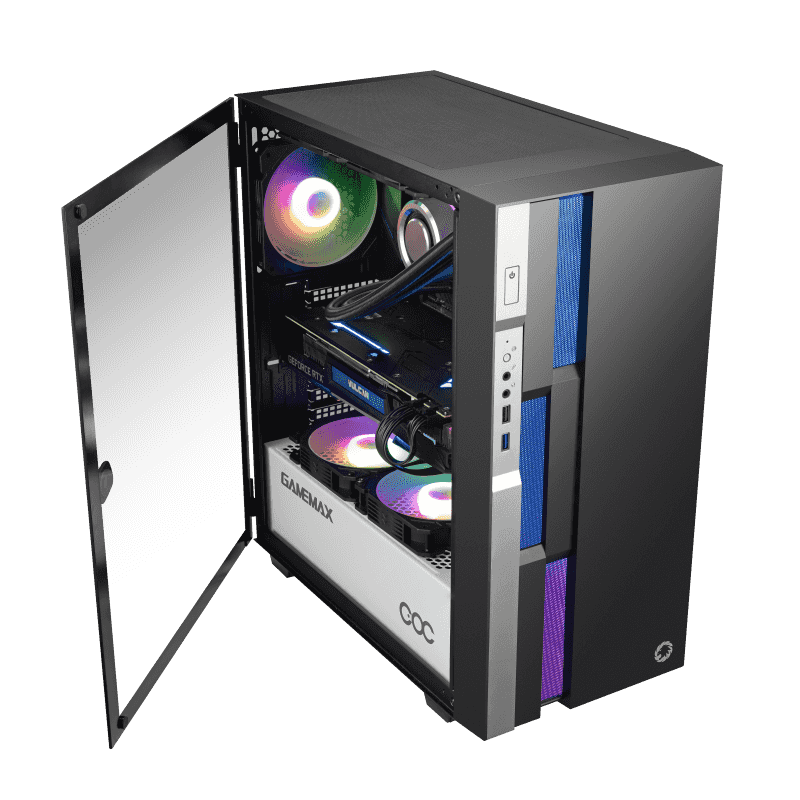 Gabinete Brufen C3 Bw Tg Black White Fan X1 Argb Gamemax