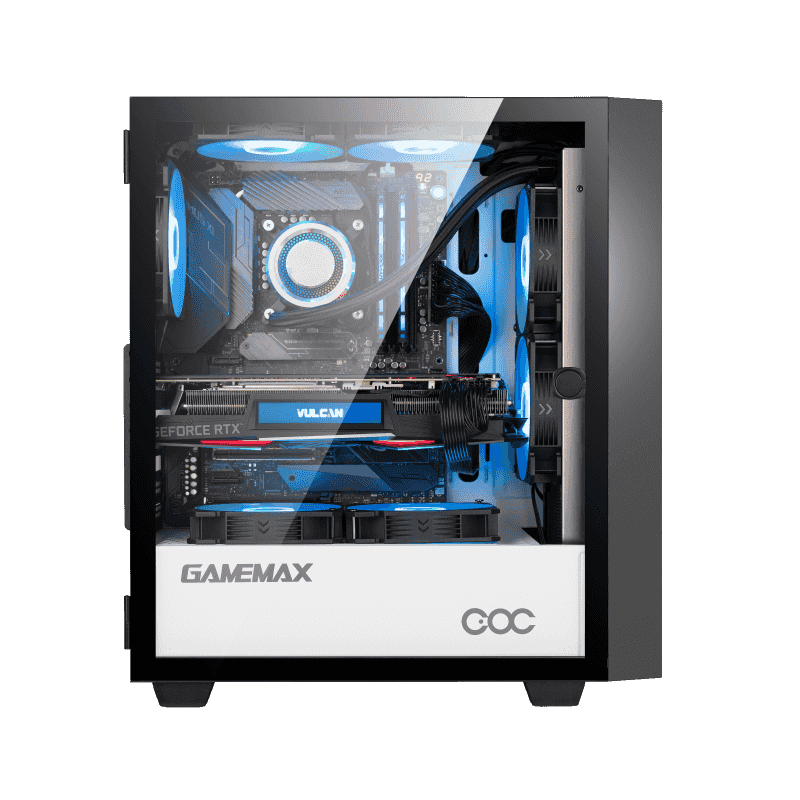 Gabinete Brufen C3 Bw Tg Black White Fan X1 Argb Gamemax