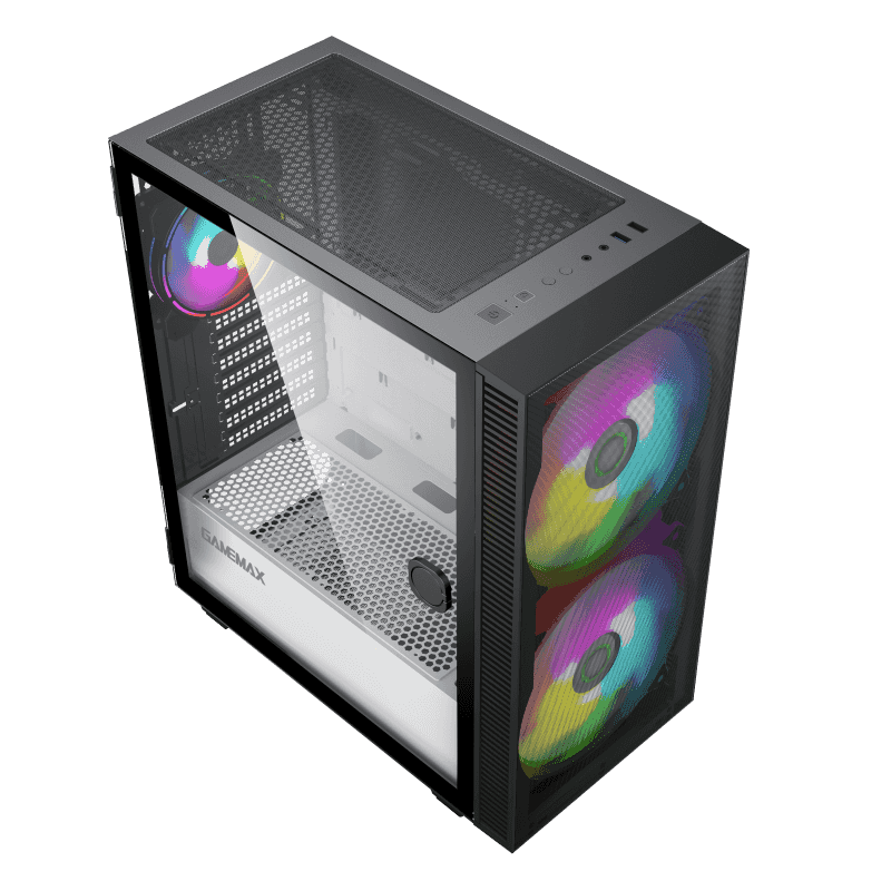 Gabinete Aero Tg Argb X3 Fan Argb Black Gamemax