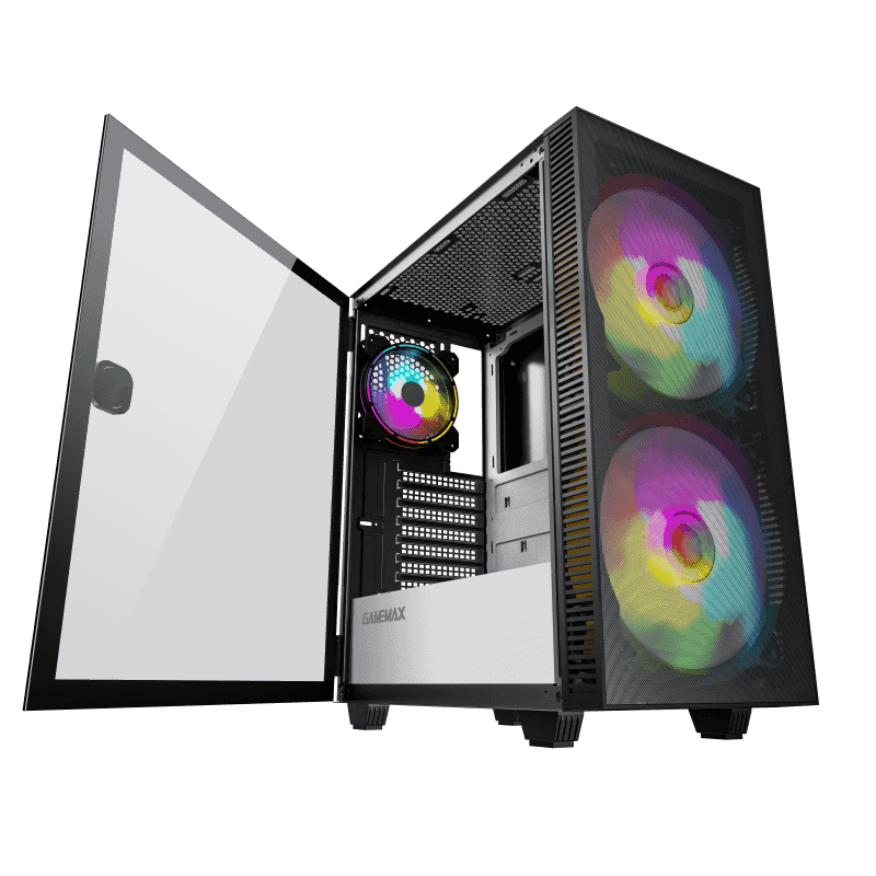 Gabinete Aero Tg Argb X3 Fan Argb Black Gamemax
