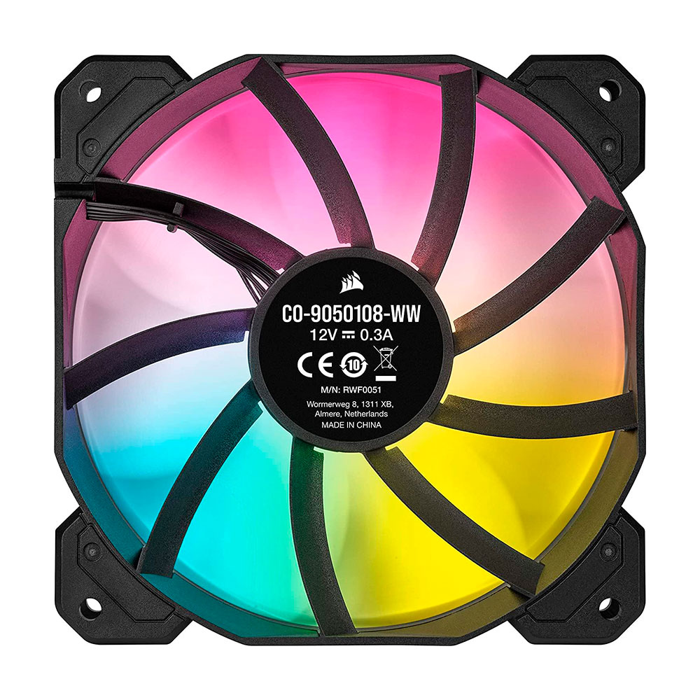 Cooler Fan Icue Sp120 Rgb Elite Black 120mm Corsair