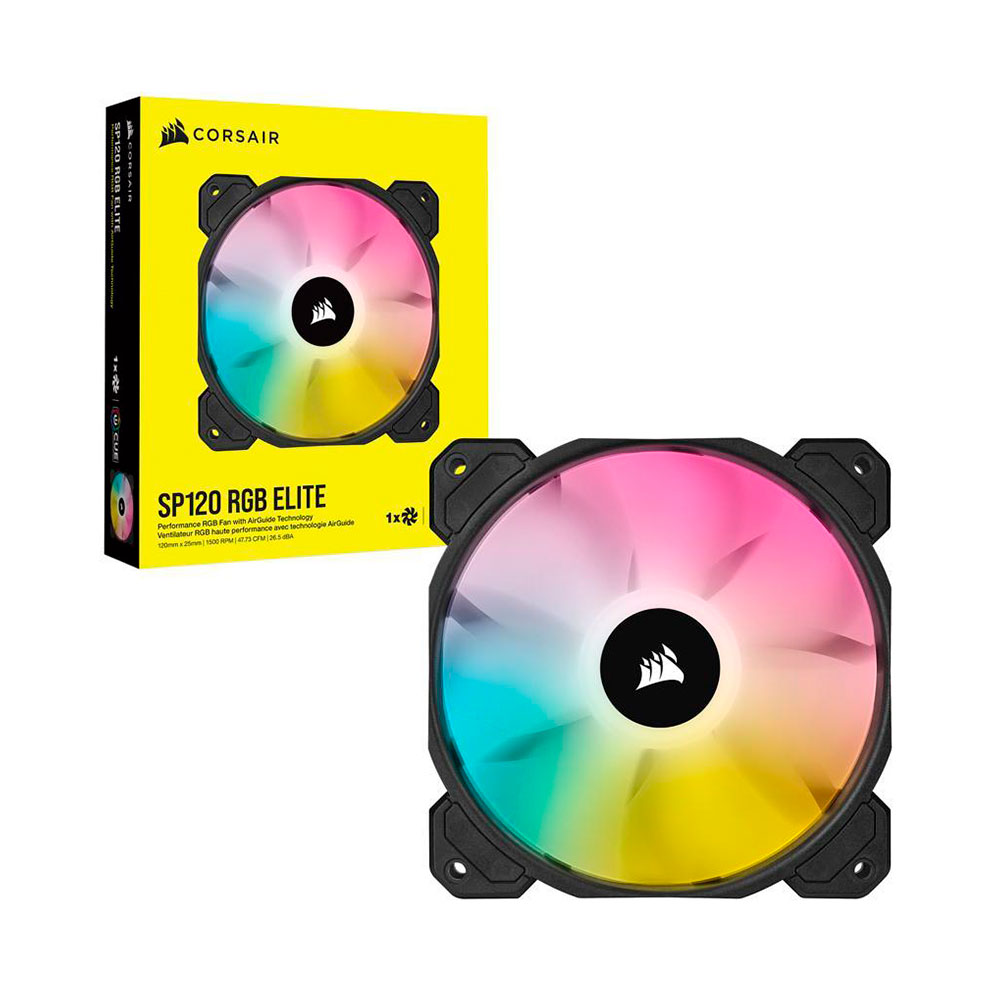 Cooler Fan Icue Sp120 Rgb Elite Black 120mm Corsair