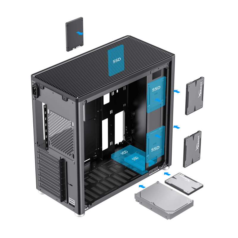 Gabinete Meshbox Black Gamemax