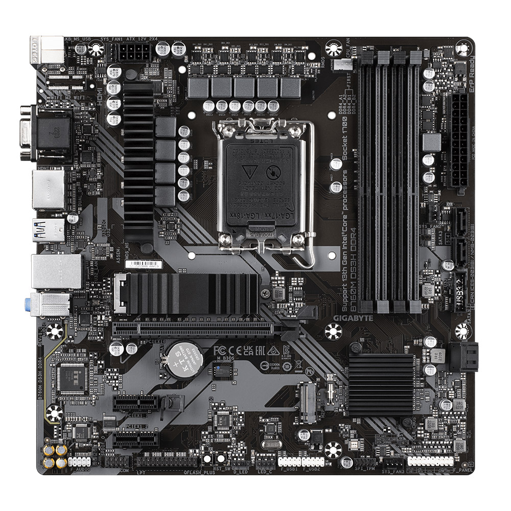 Mother B760m Ds3h Ddr4 Gigabyte 13gen