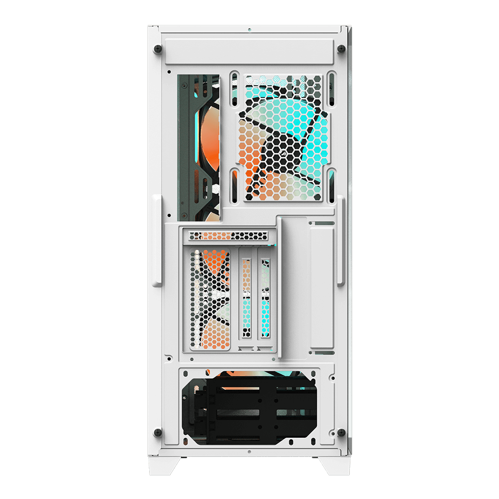 Gabinete C301 Glass White Argb Mesh Fan X4 Gigabyte