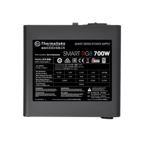 Fuente 700w 80+ White Smart Rgb Thermaltake