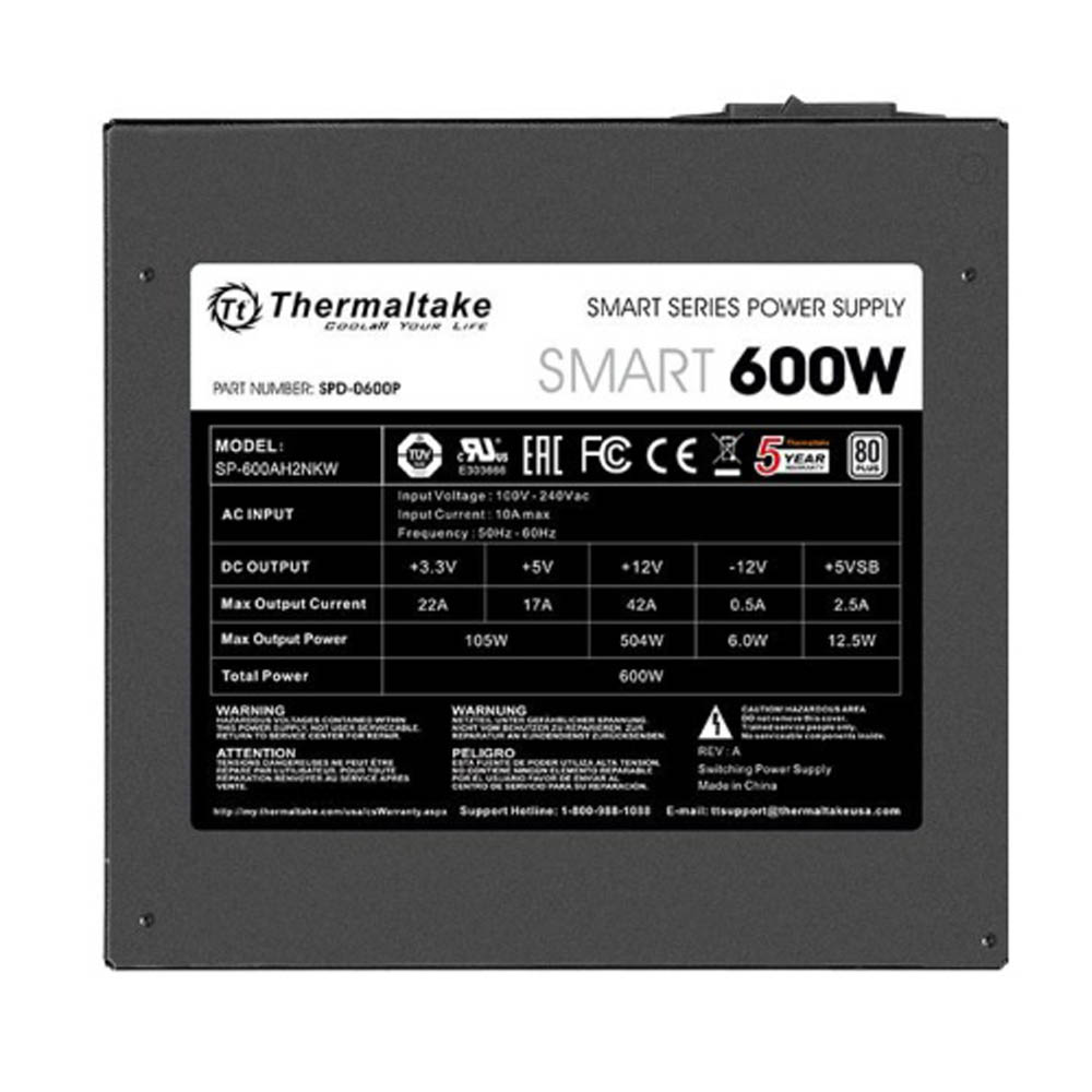 Fuente 600w 80+ Smart White Thermaltake