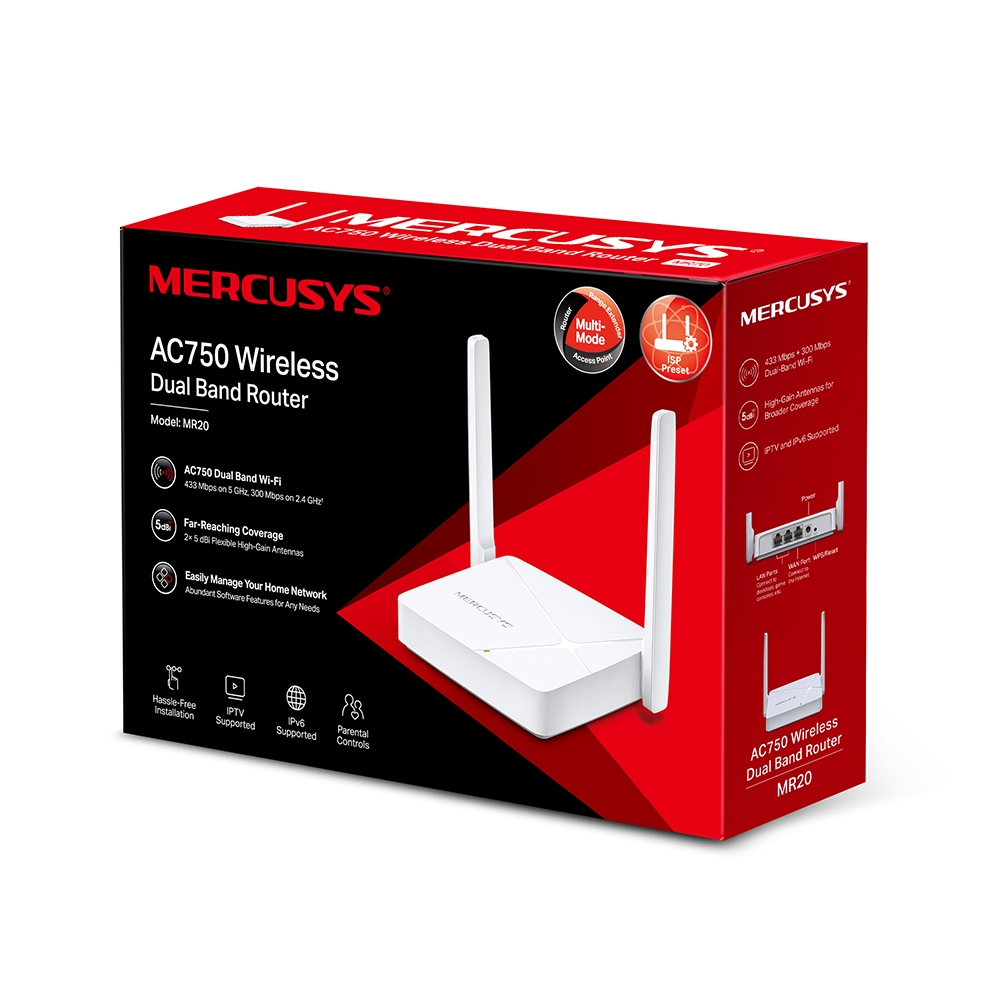Router Mr20 Ac750 Wireless Dual Band Tp-link Mercusys