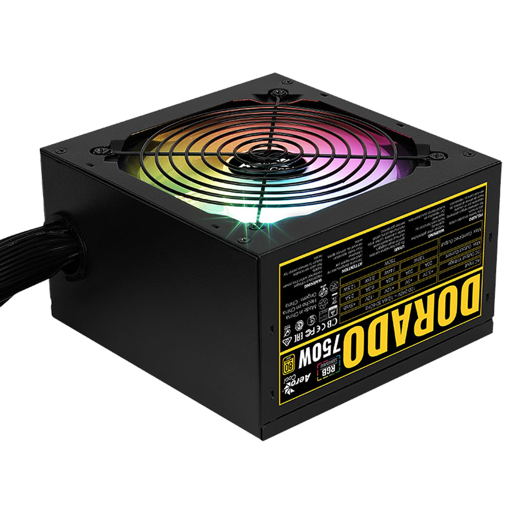 Fuente 750w 80+ Gold Argb Dorado Aerocool