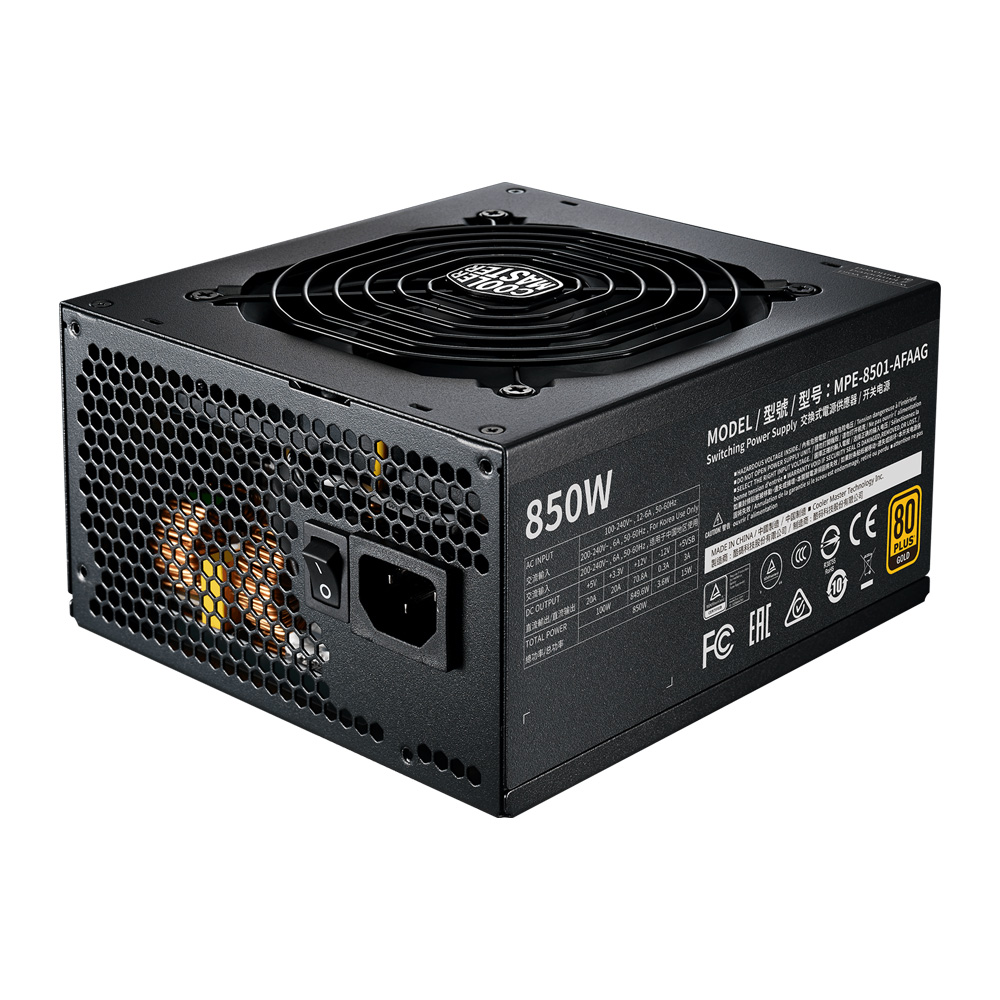Fuente 850w 80+ Gold Mwe V2 Full Modular Cooler Master