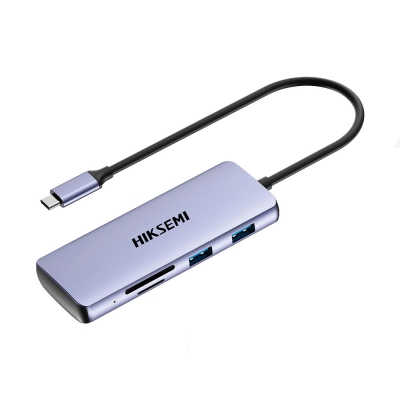 HUB ADAPTADOR 8EN1 USB TYPE C HDMI SD USB 3.0 USB 2.0 HIKSEMI