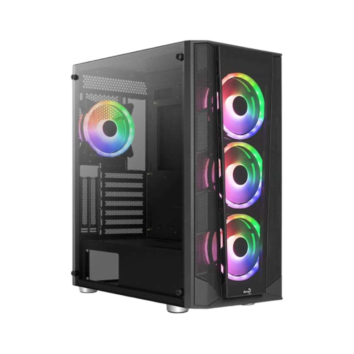 Gabinete Aerocool Prism G BK V3 Vidrio Templado + 4x Fans ARGB
