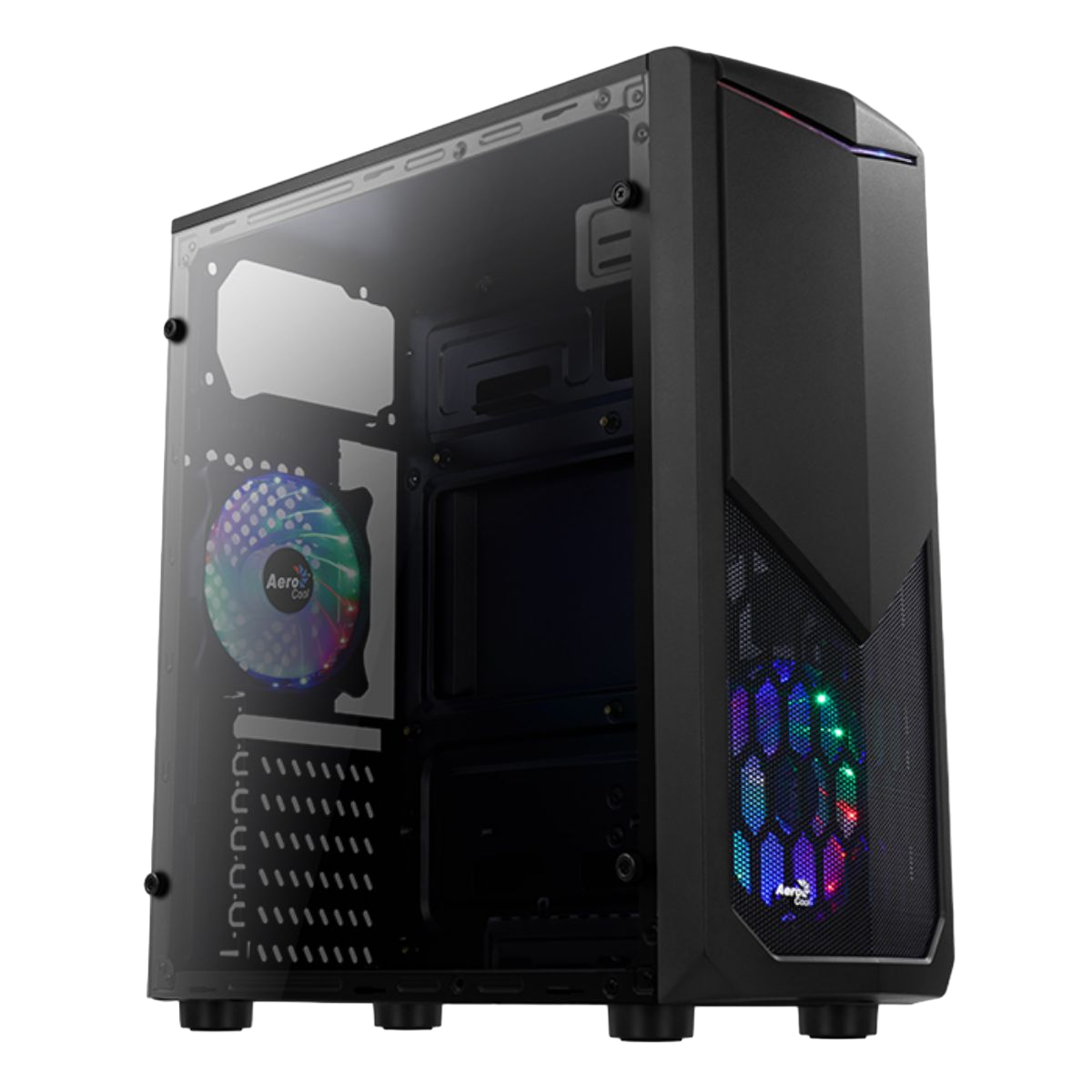 Gabinete Aerocool Tomahawk A BK V3 Mid Tower + 2 Fans ARGB